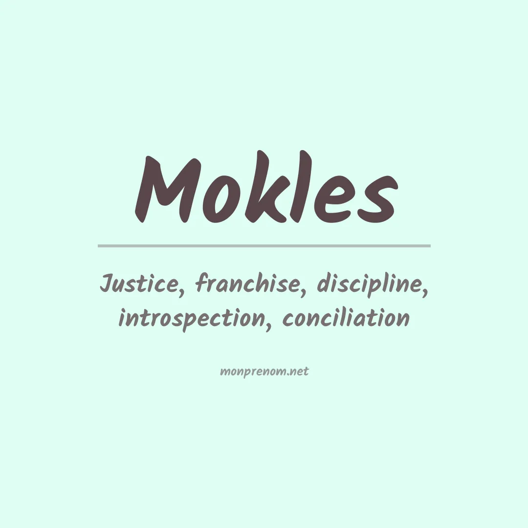 Signification du prénom Mokles