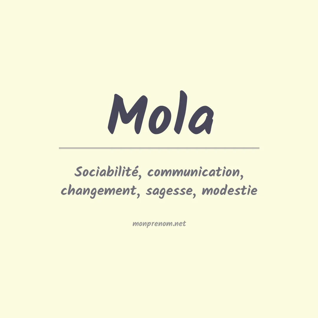Prénom Mola