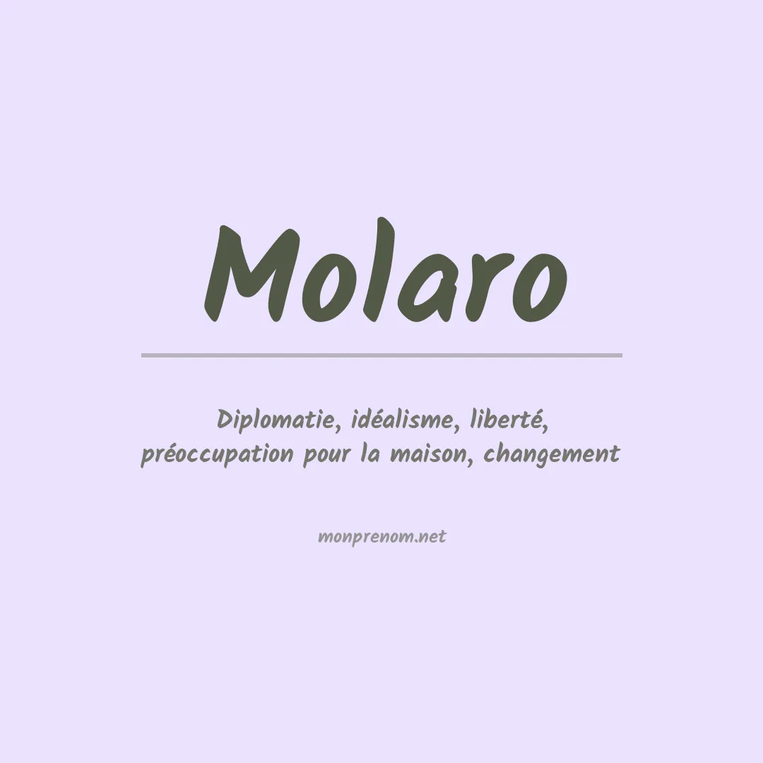 Signification du prénom Molaro