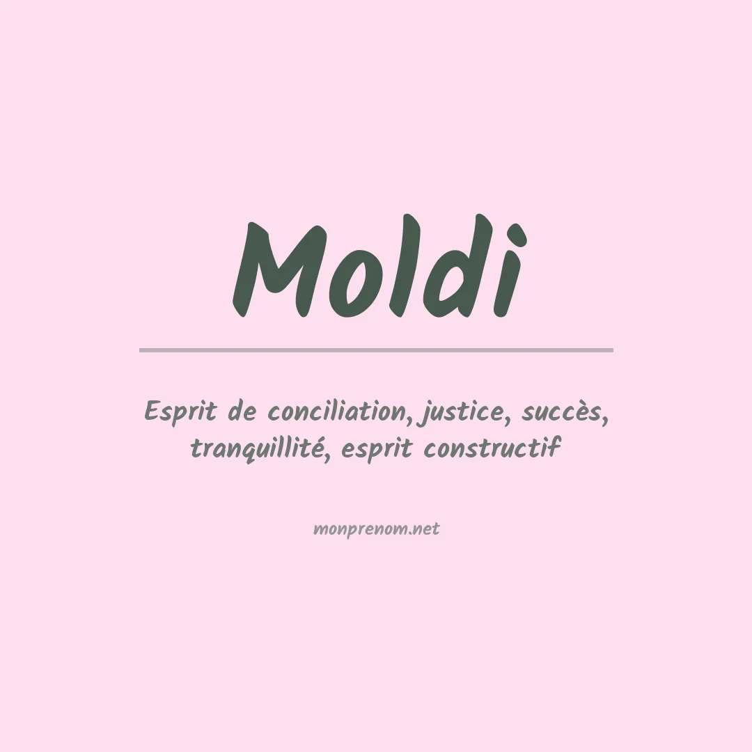 Signification du prénom Moldi