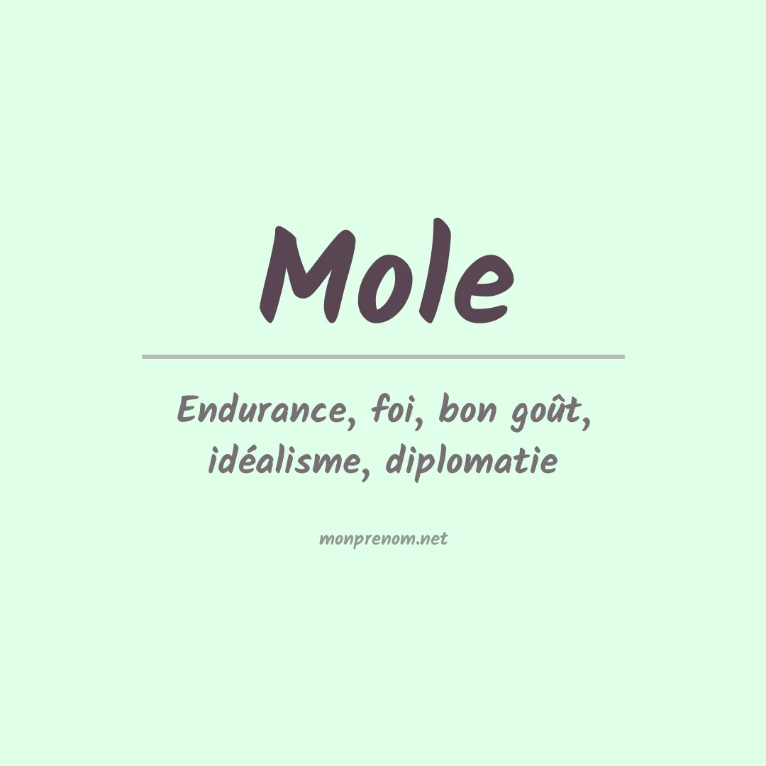 Prénom Mole