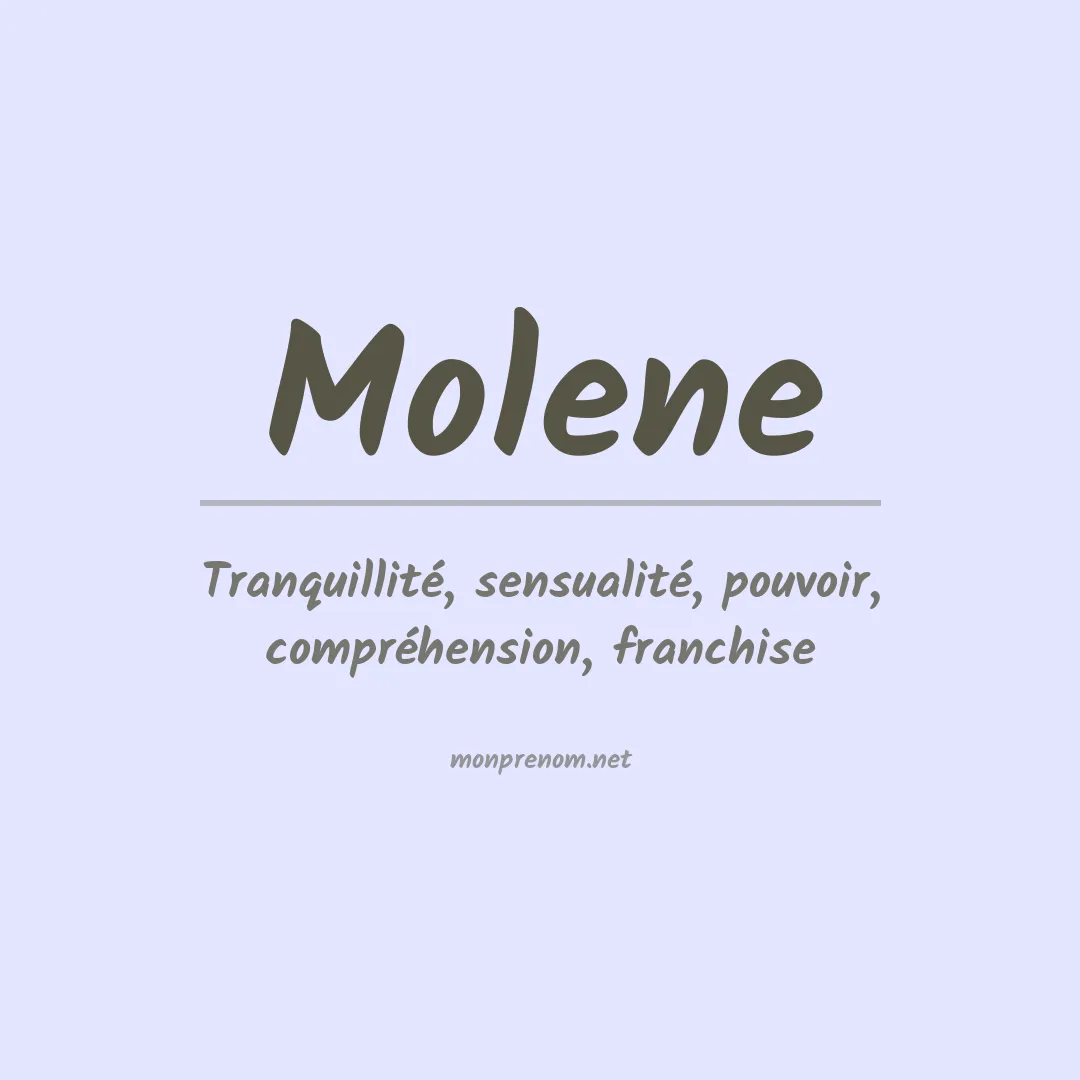 Signification du prénom Molene