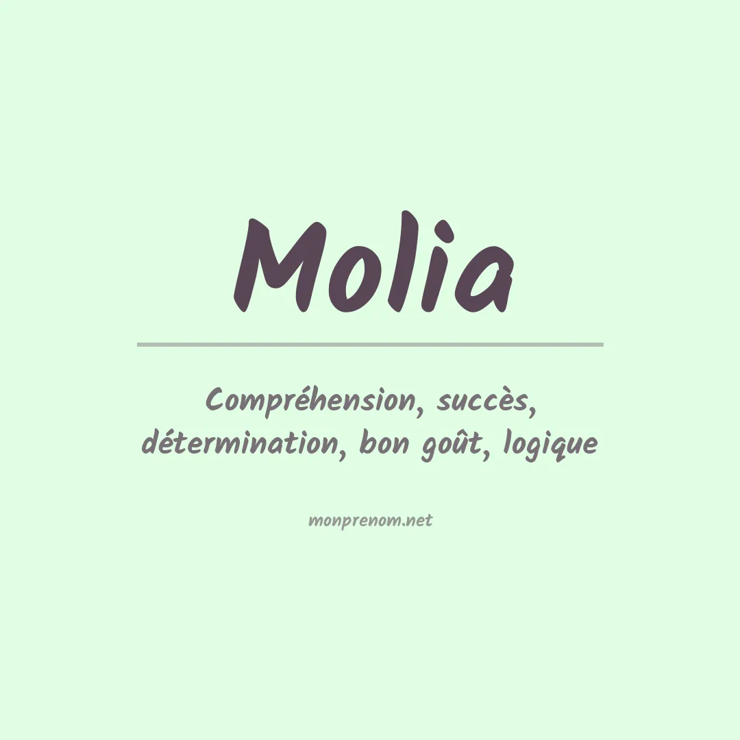 Signification du prénom Molia