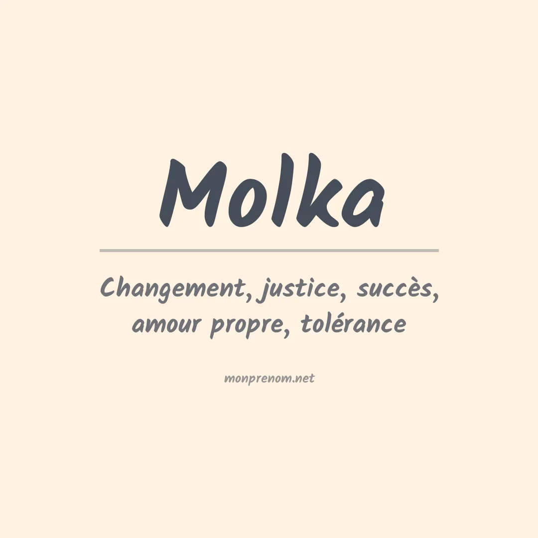Signification du prénom Molka