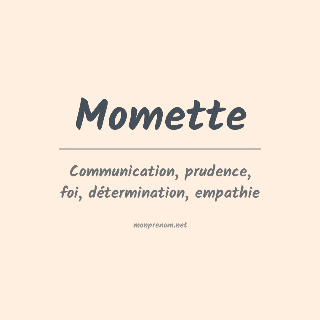 Prénom Momette