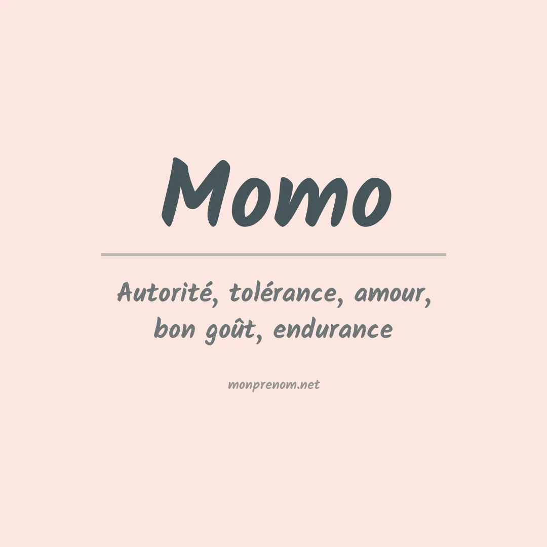 Signification du prénom Momo
