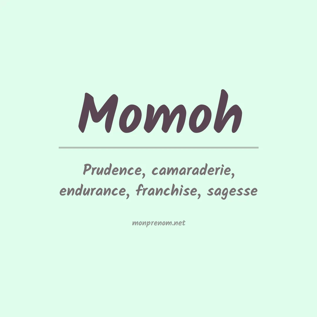 Signification du prénom Momoh
