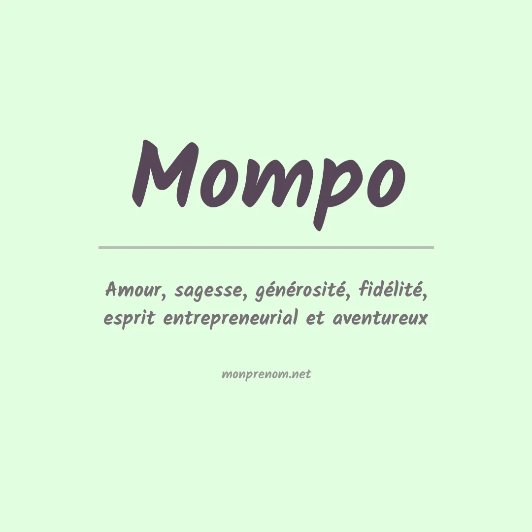 Signification du prénom Mompo