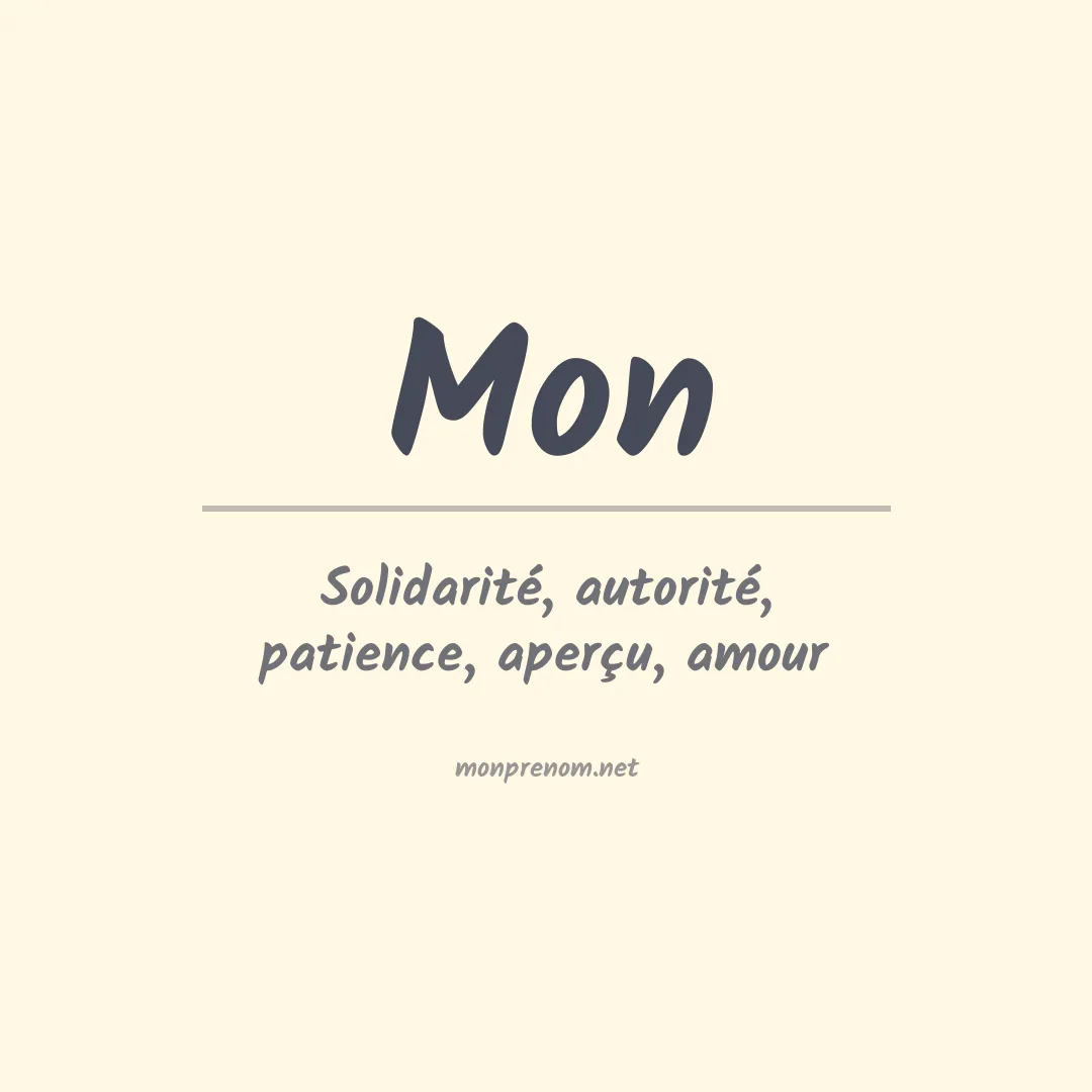 Prénom Mon