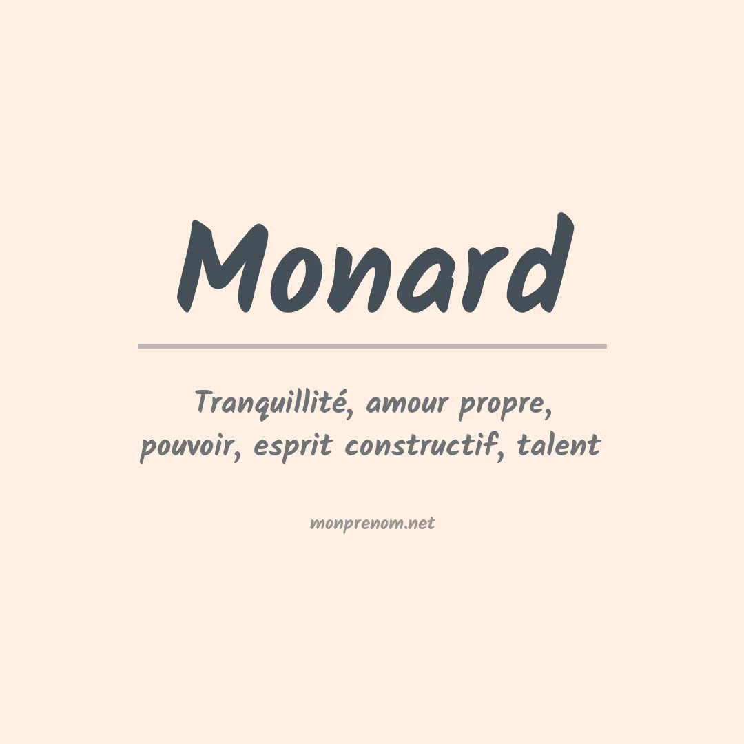 Signification du prénom Monard