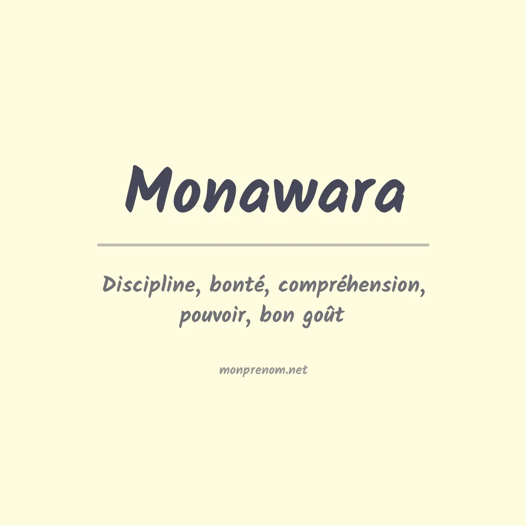 Signification du prénom Monawara