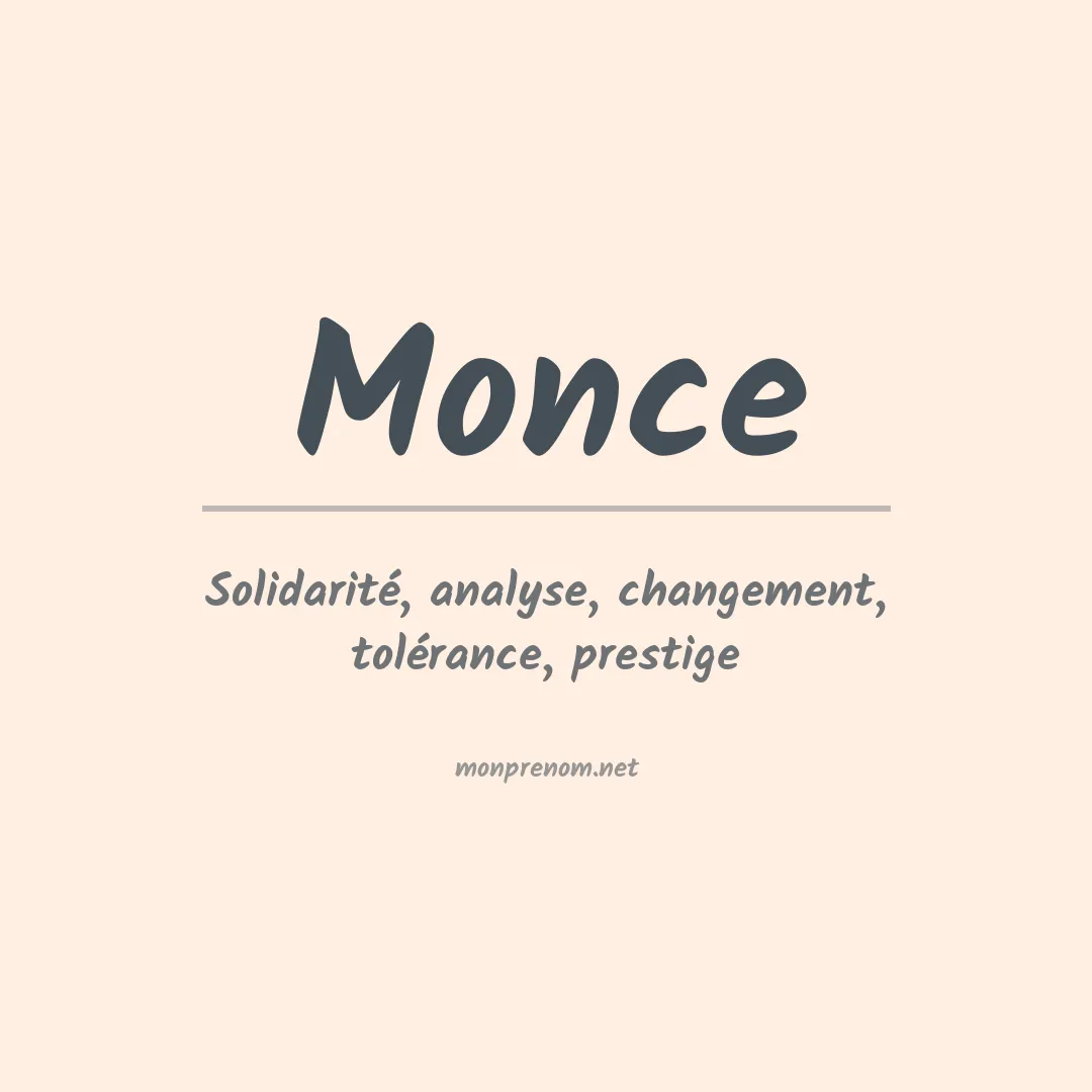 Prénom Monce