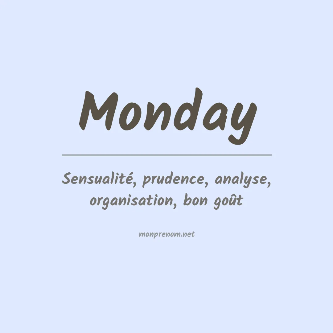 Prénom Monday