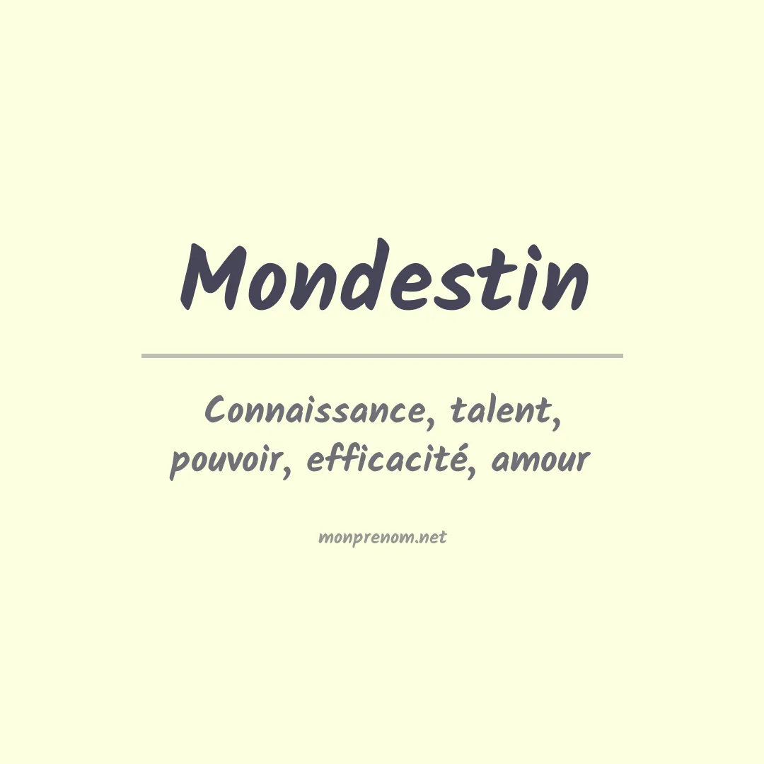 Signification du prénom Mondestin