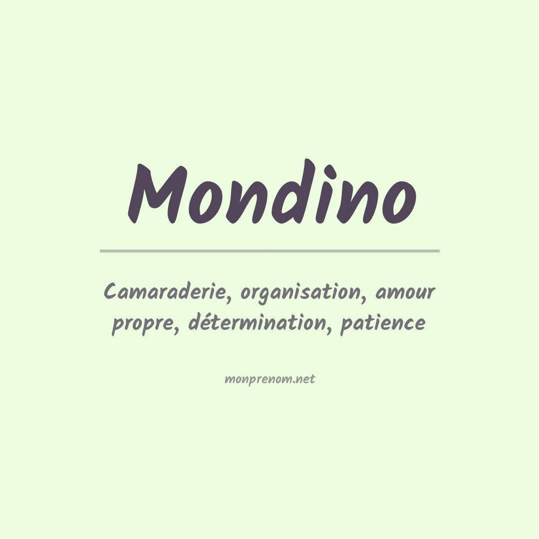 Signification du prénom Mondino