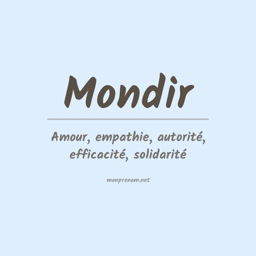 Signification du prénom Mondir