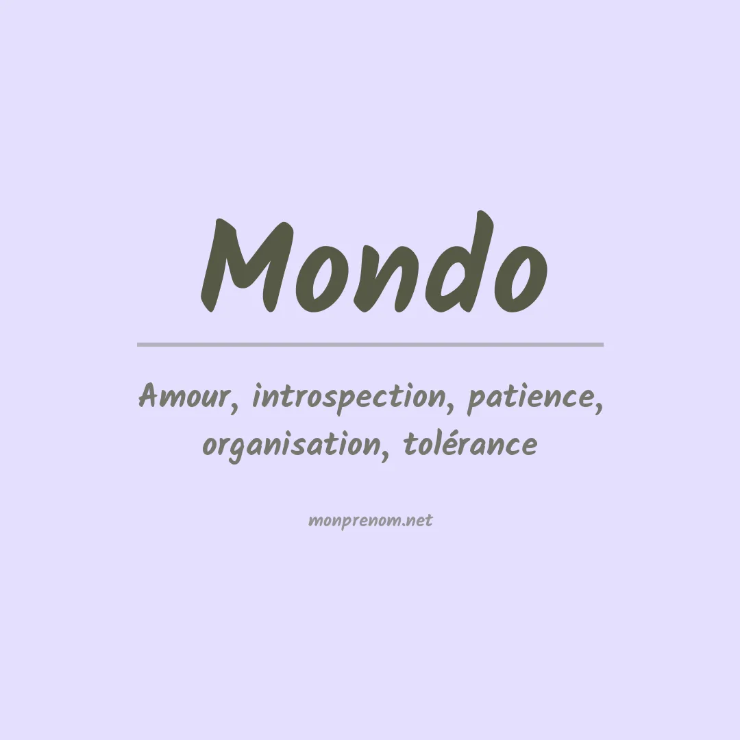 Prénom Mondo