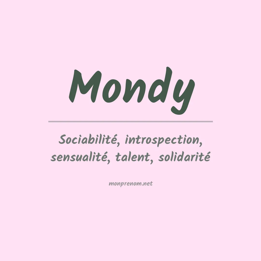 Prénom Mondy