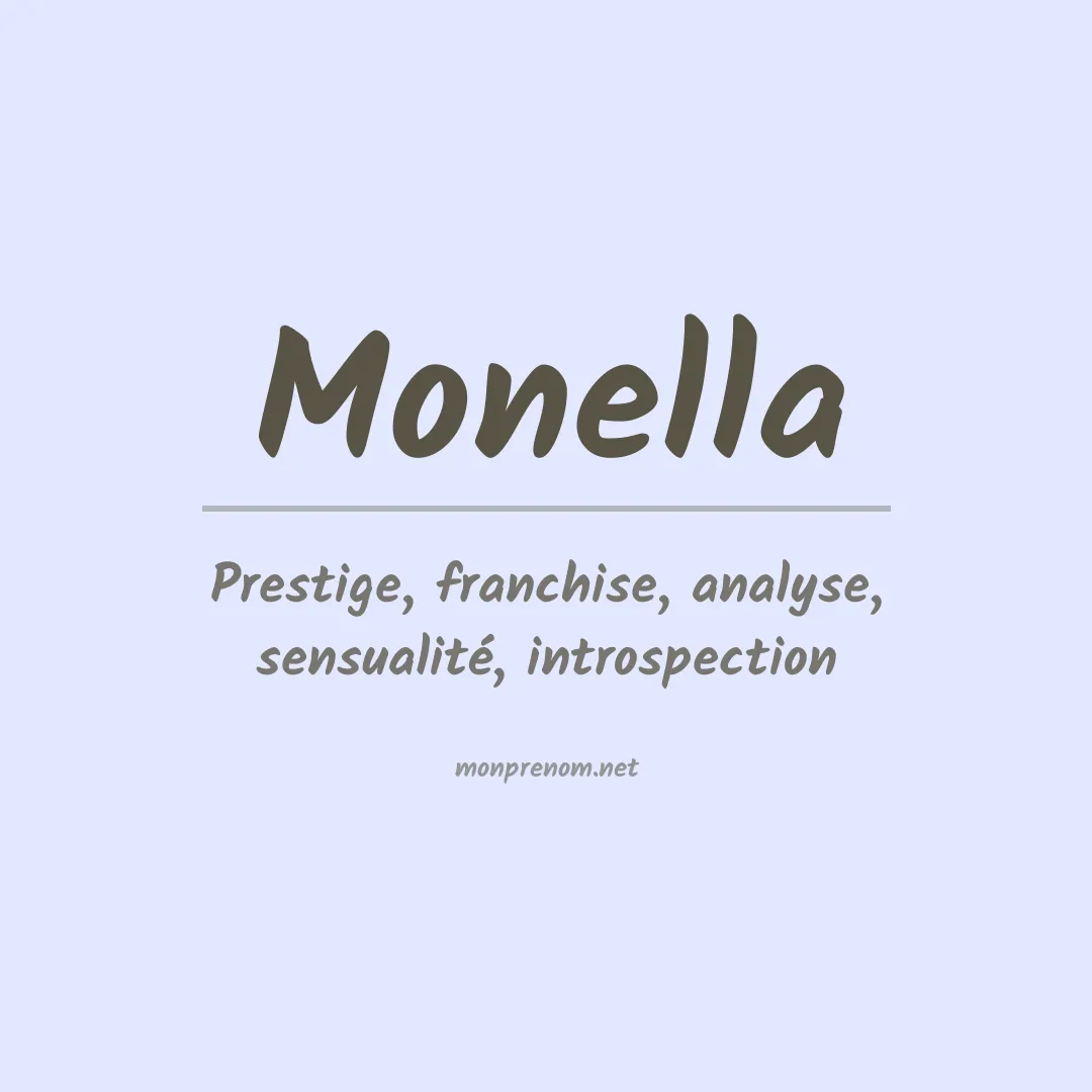 Signification du prénom Monella