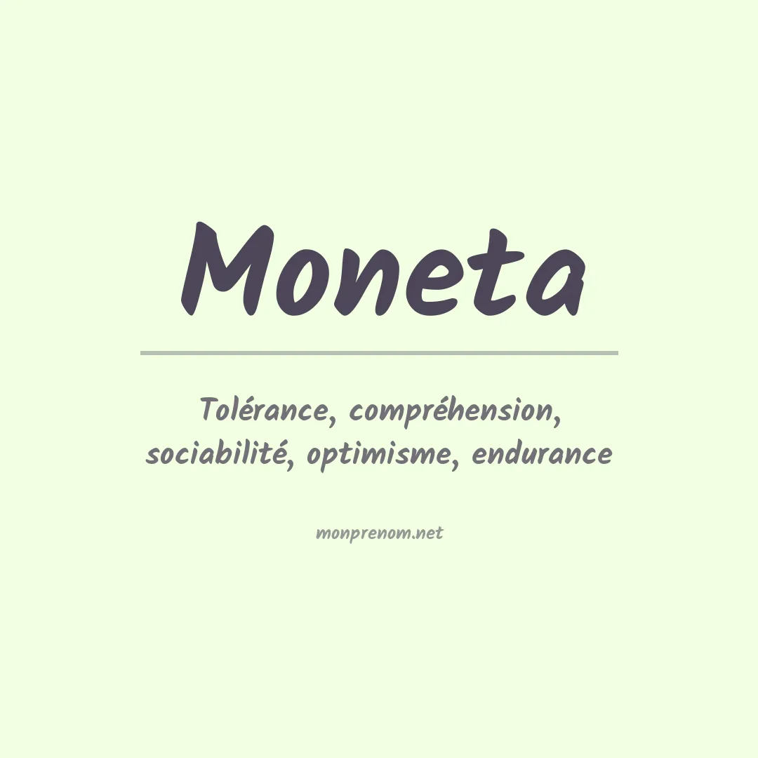 Signification du prénom Moneta