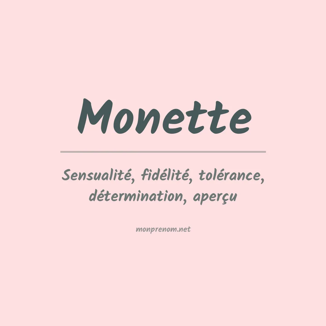 Prénom Monette