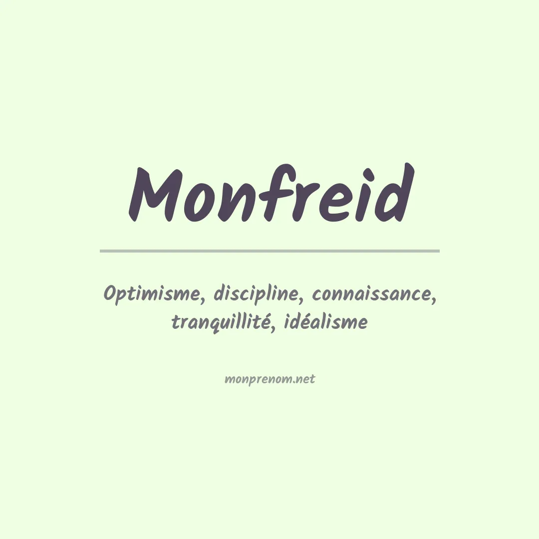 Signification du prénom Monfreid