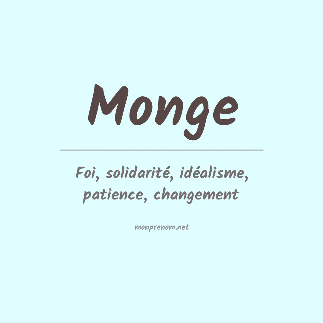 Prénom Monge