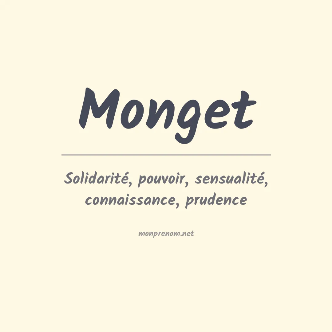 Signification du prénom Monget