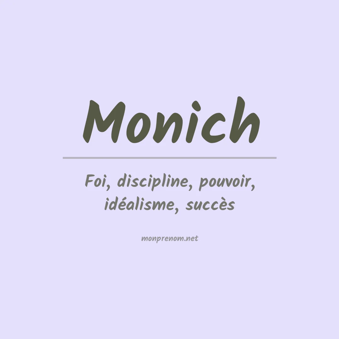 Signification du prénom Monich