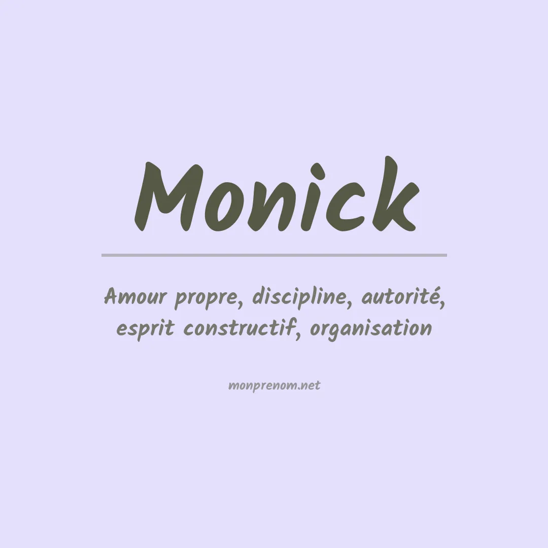 Signification du prénom Monick