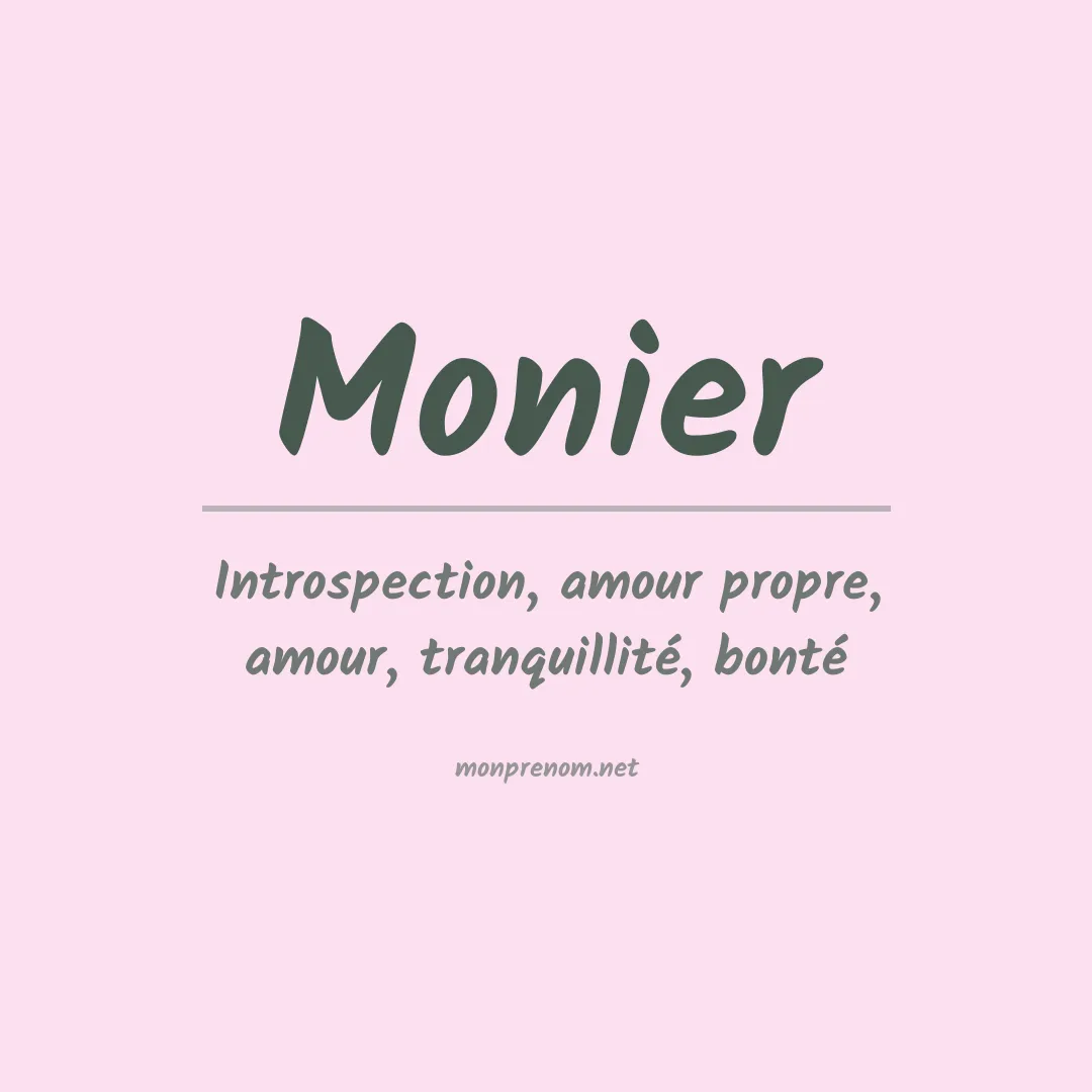 Prénom Monier