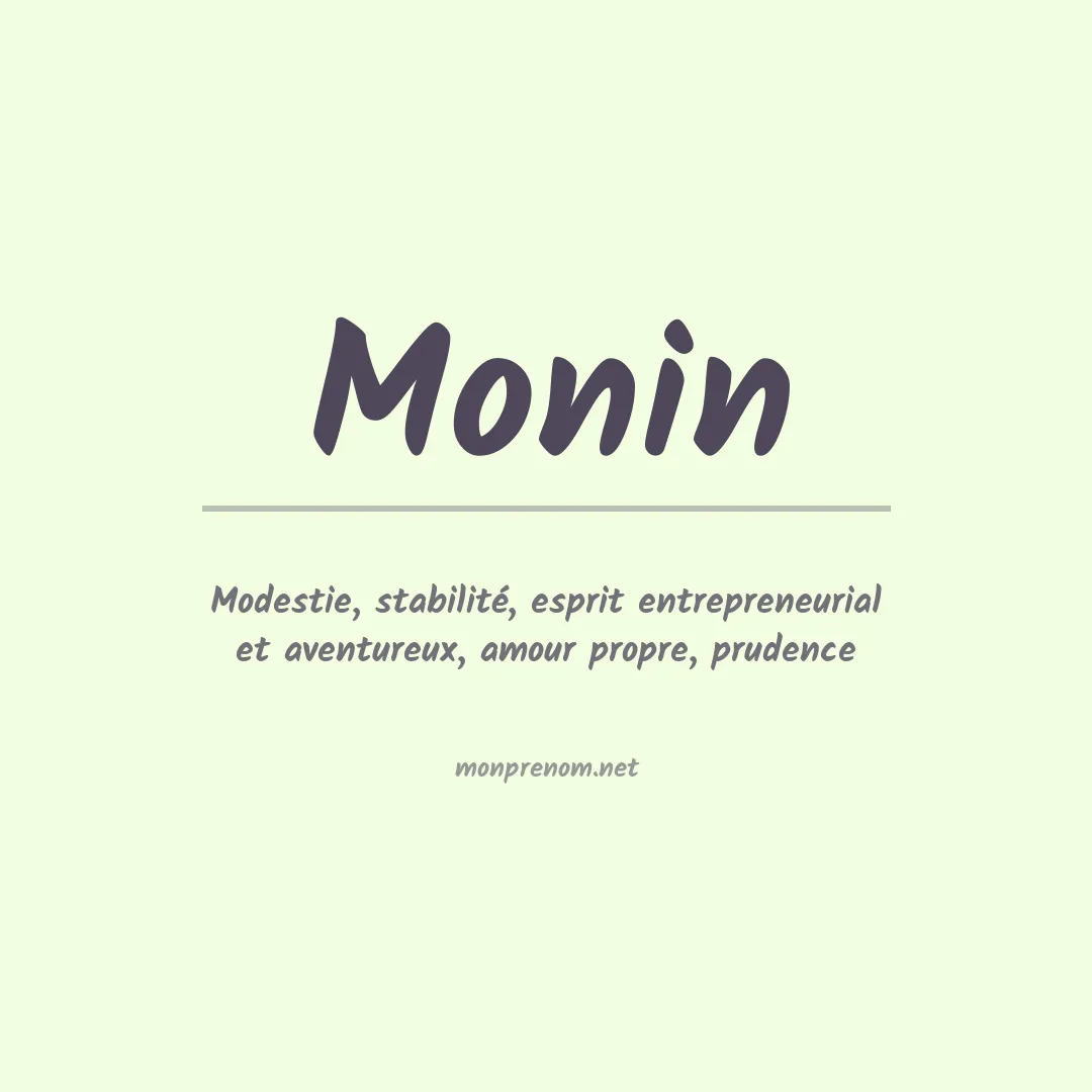 Prénom Monin