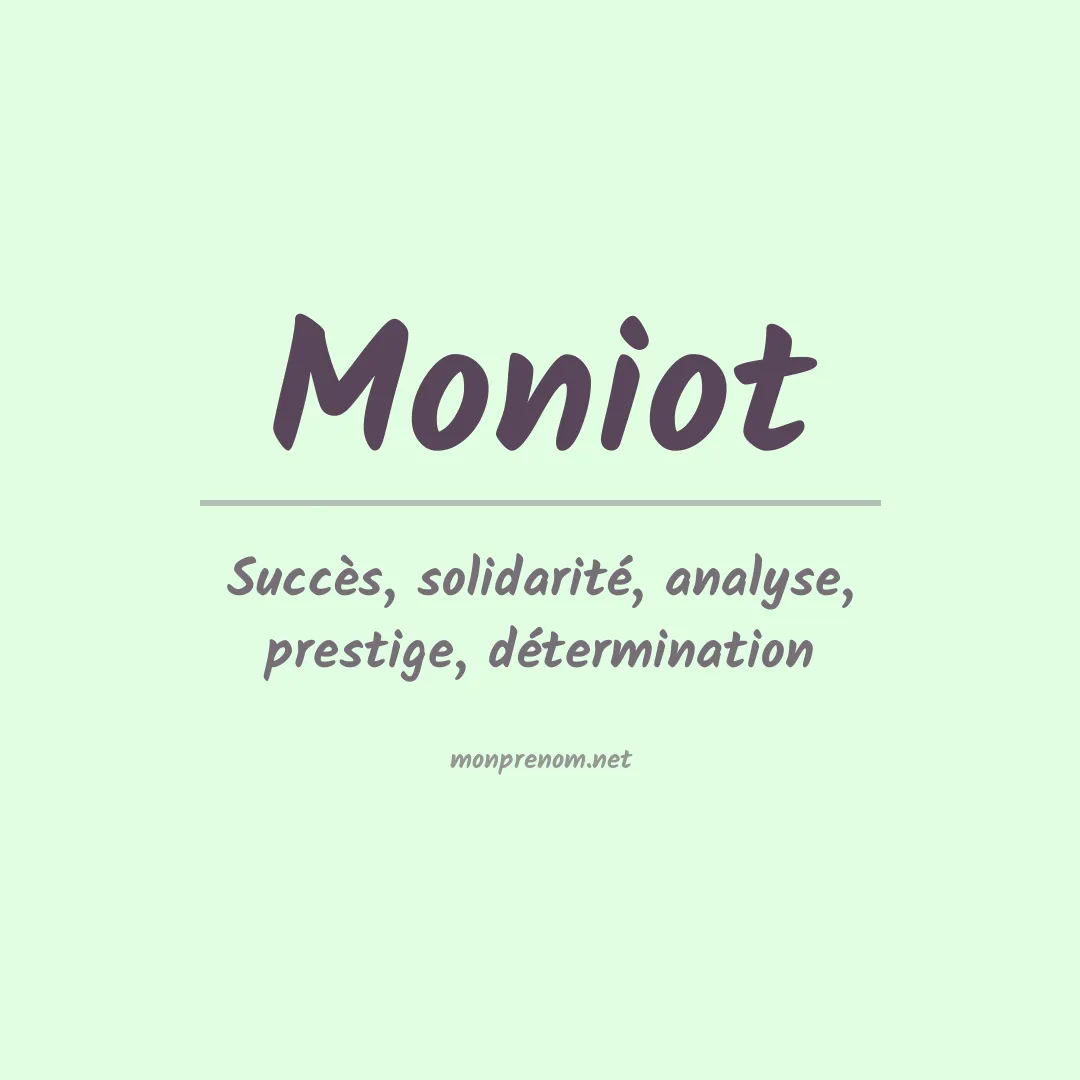Prénom Moniot