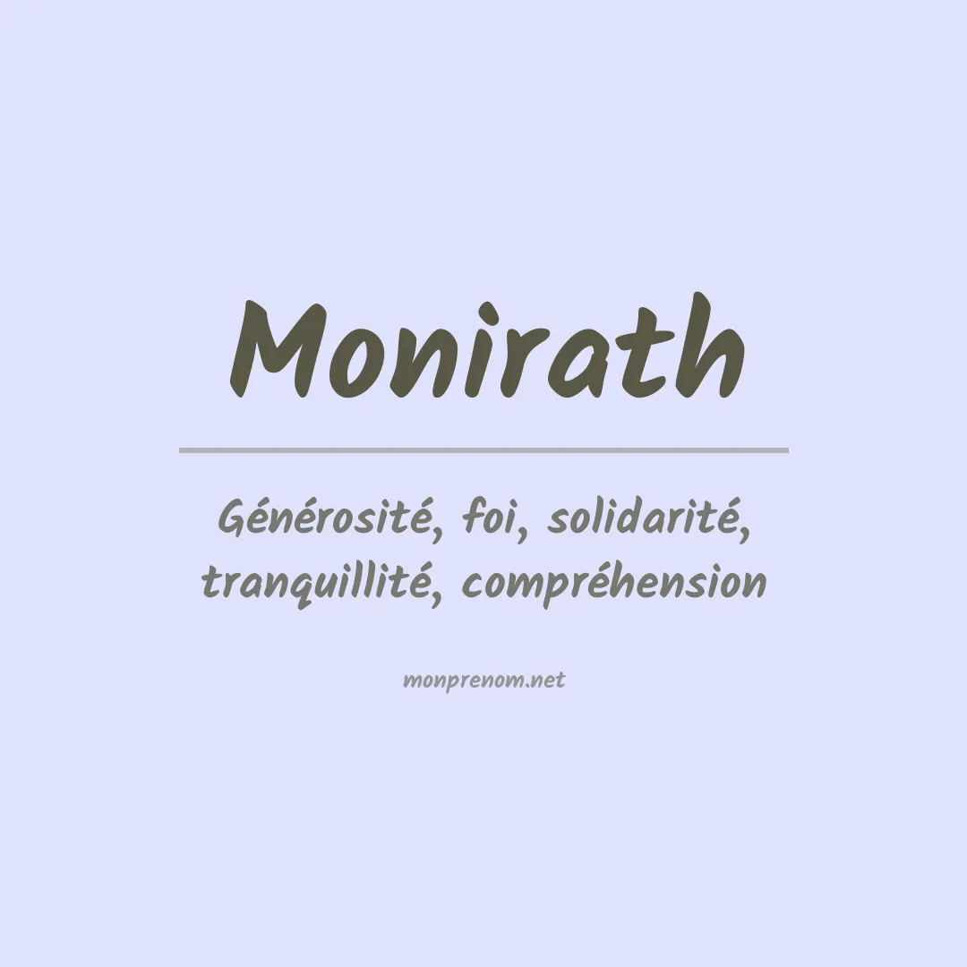 Signification du prénom Monirath