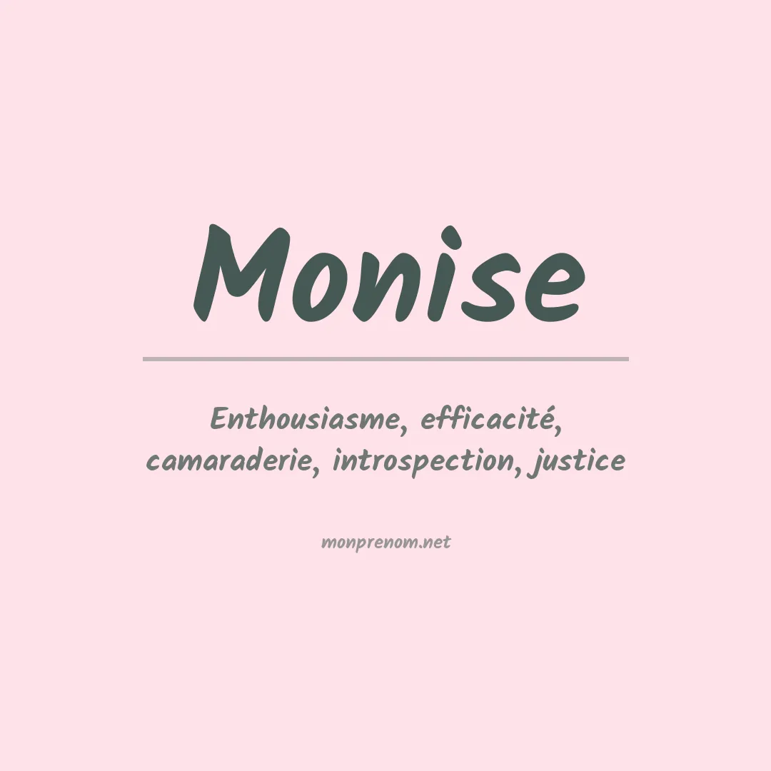 Signification du prénom Monise