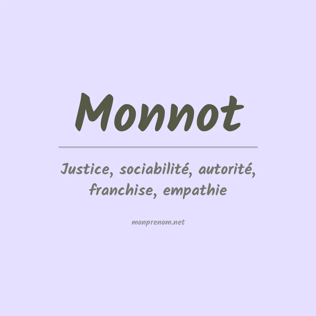 Prénom Monnot