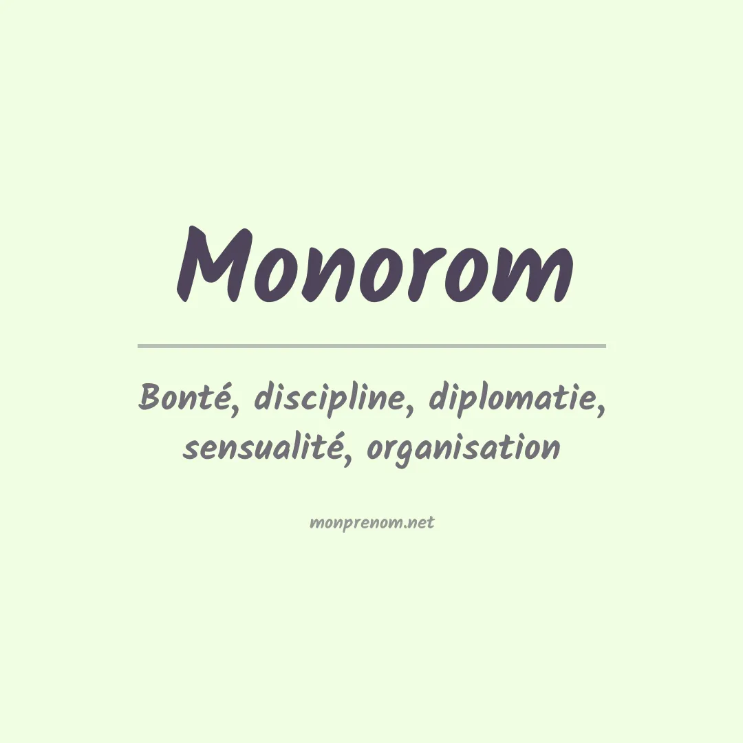 Signification du prénom Monorom