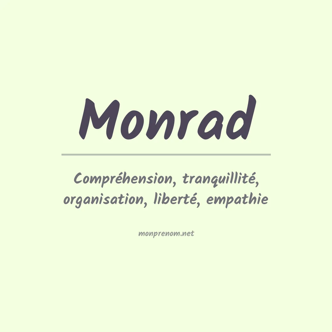 Signification du prénom Monrad