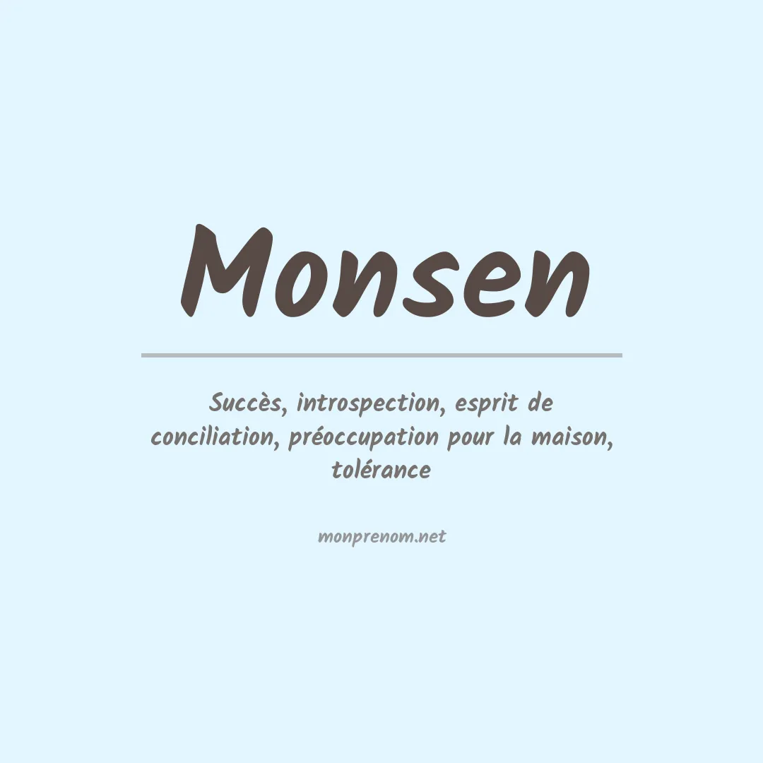 Prénom Monsen