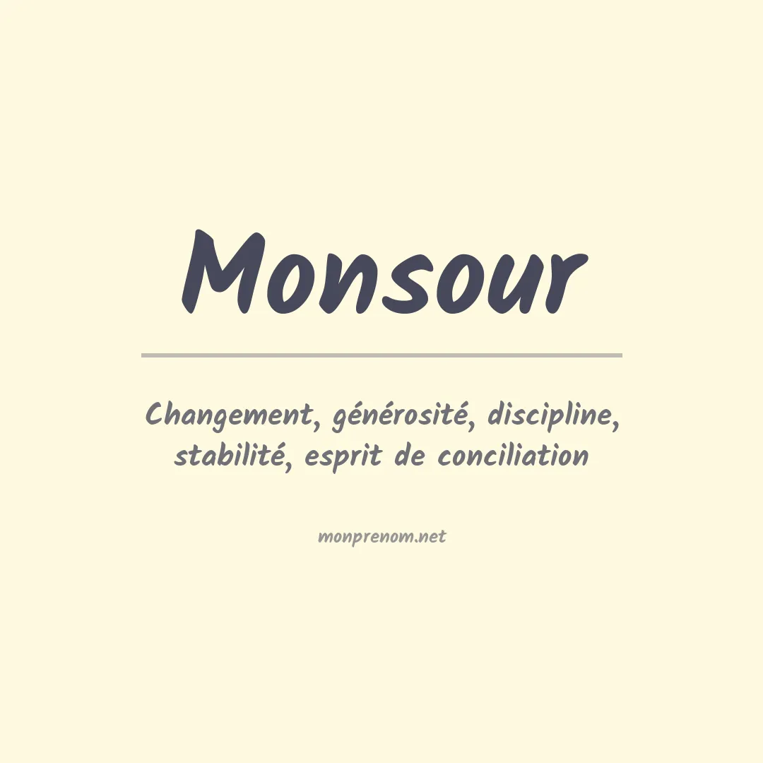 Signification du prénom Monsour