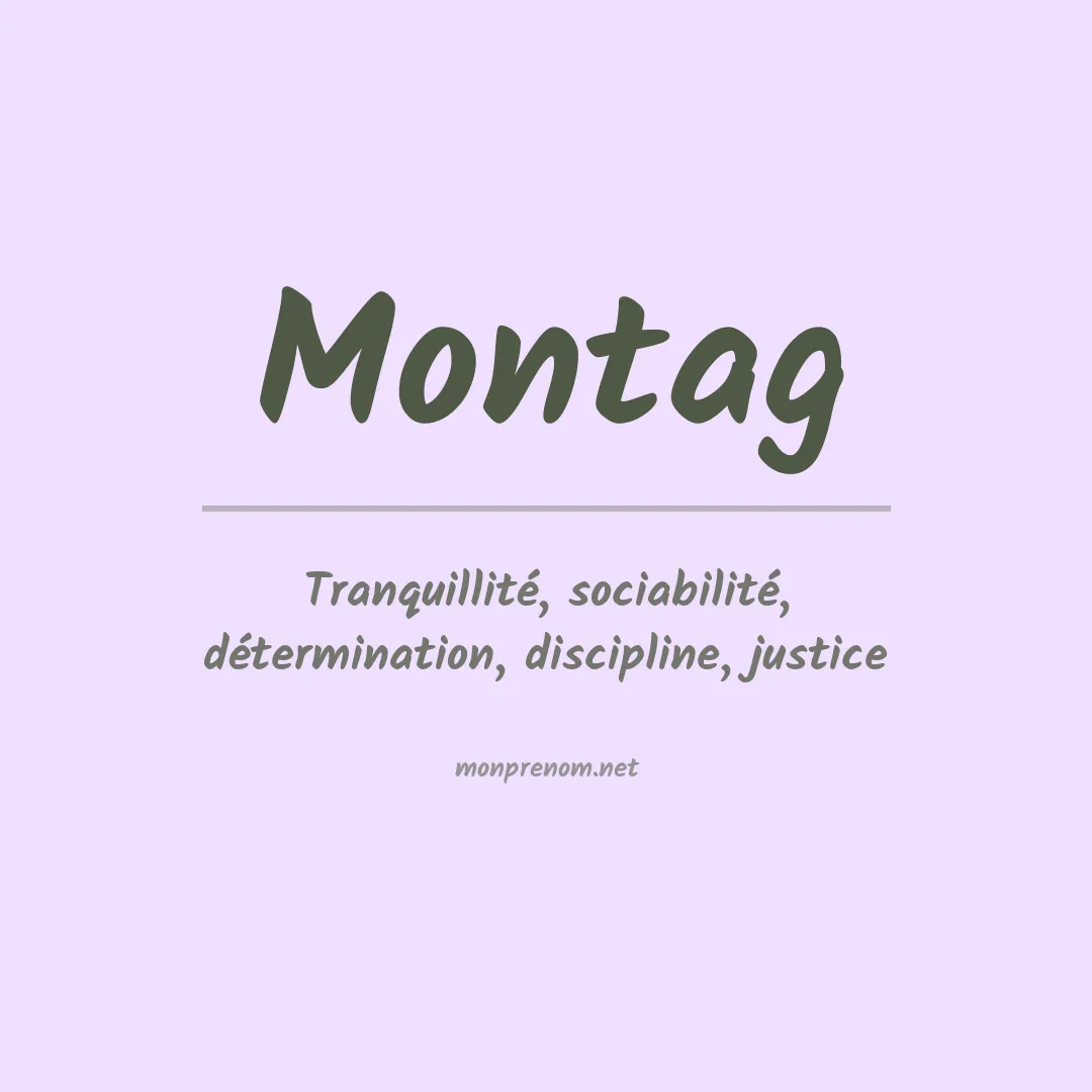 Prénom Montag