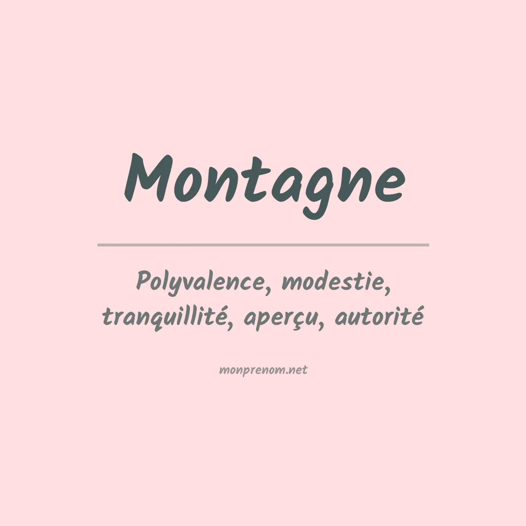 Prénom Montagne