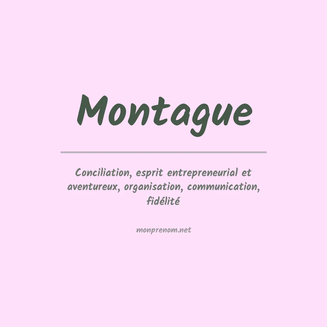 Prénom Montague