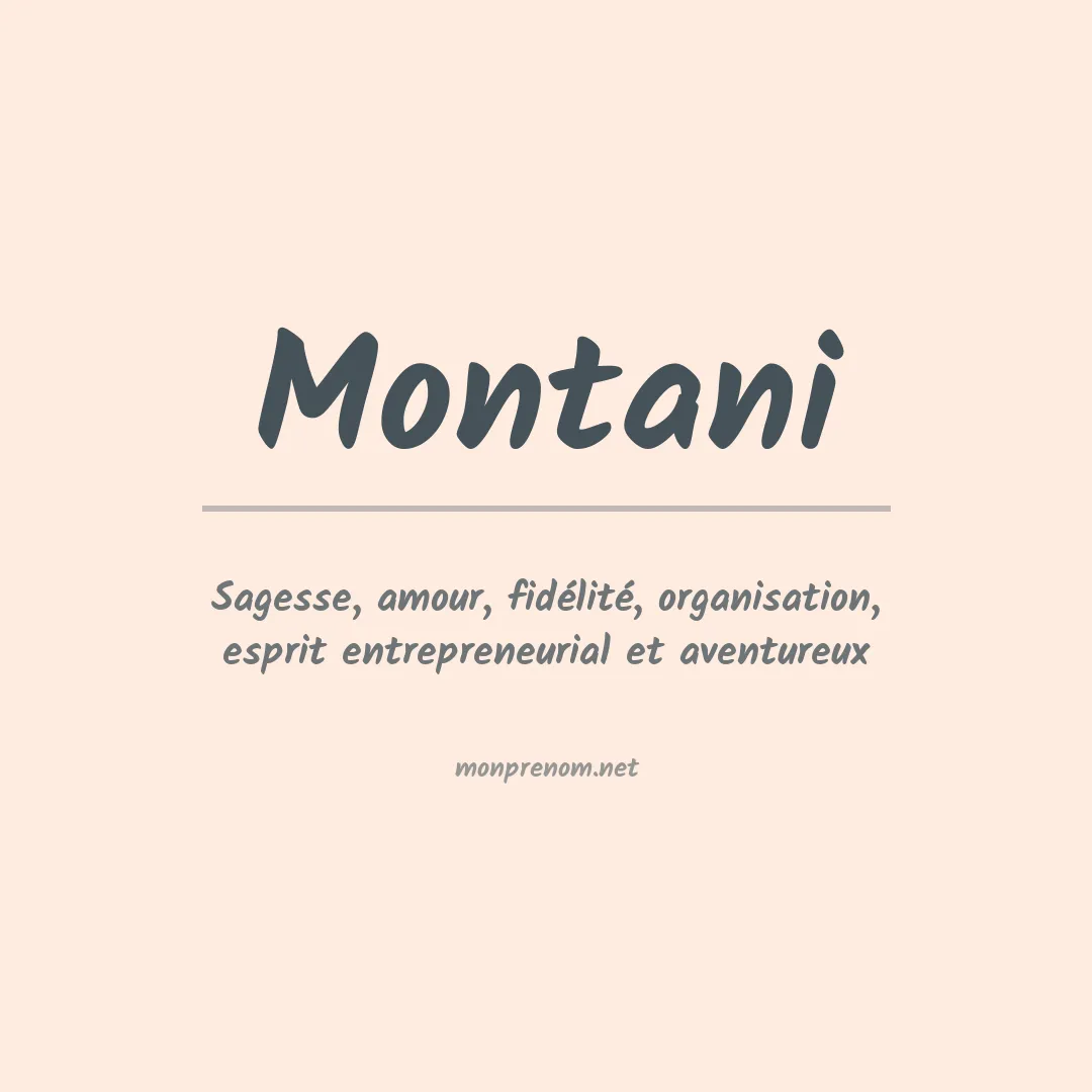 Prénom Montani