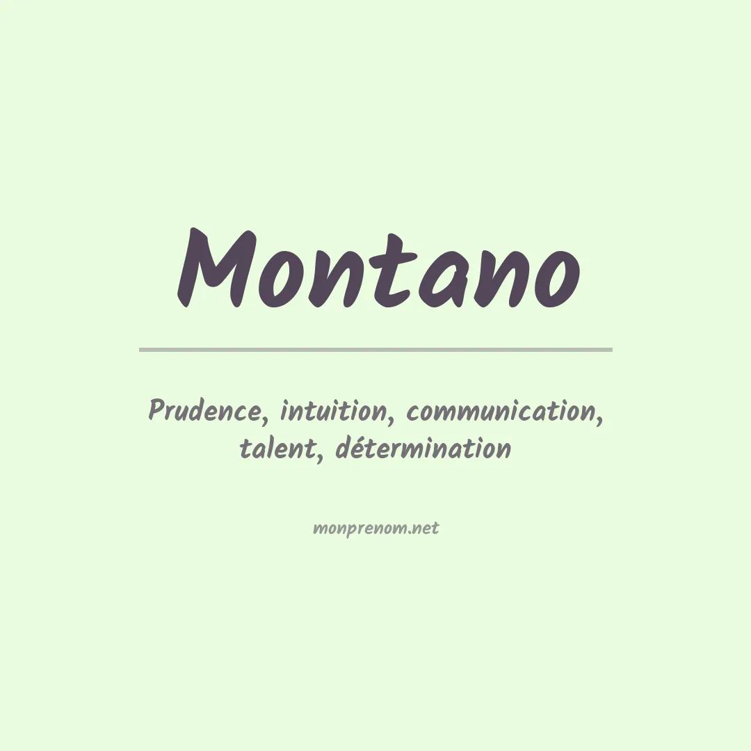 Prénom Montano