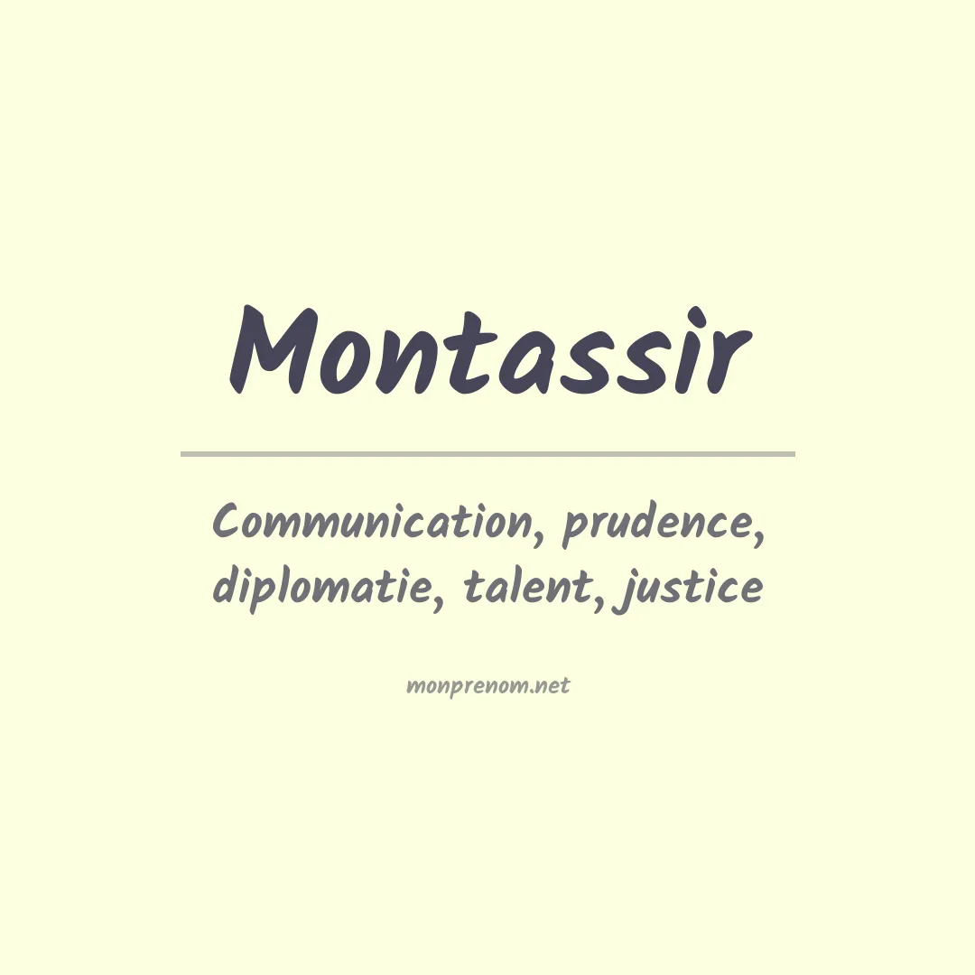 Signification du prénom Montassir