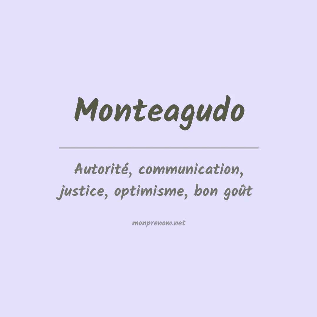 Prénom Monteagudo