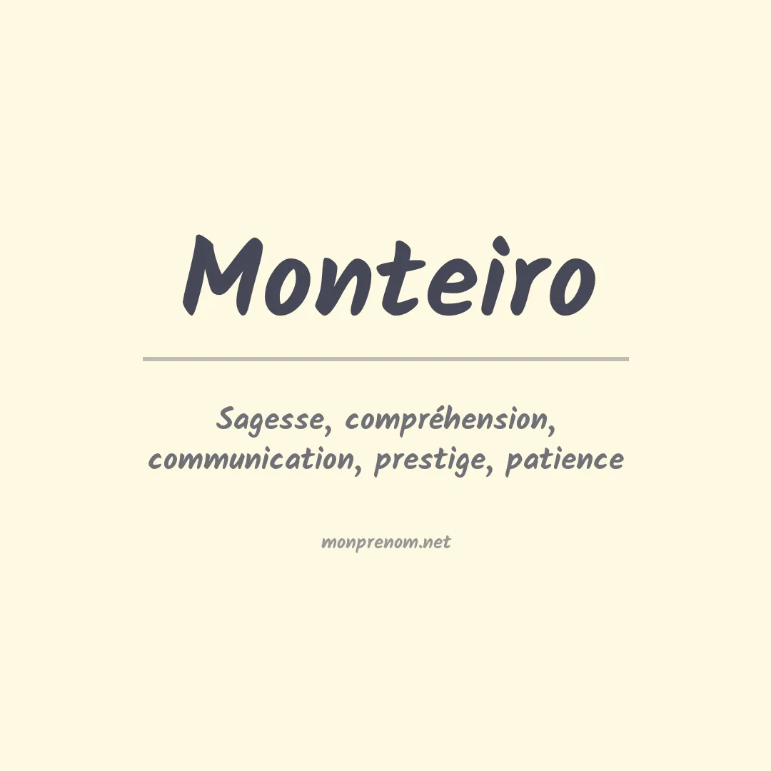 Prénom Monteiro