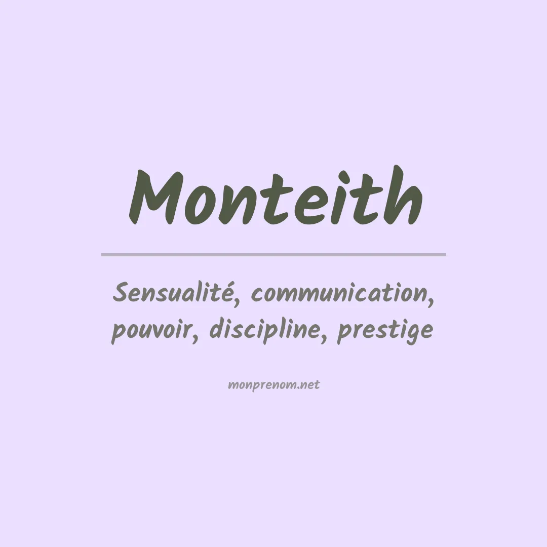 Prénom Monteith