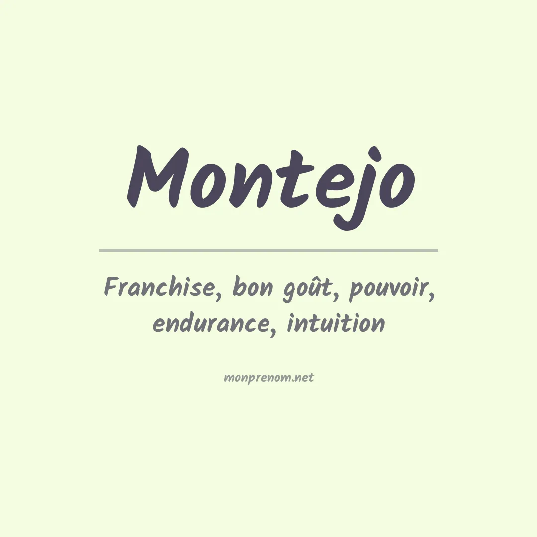 Prénom Montejo